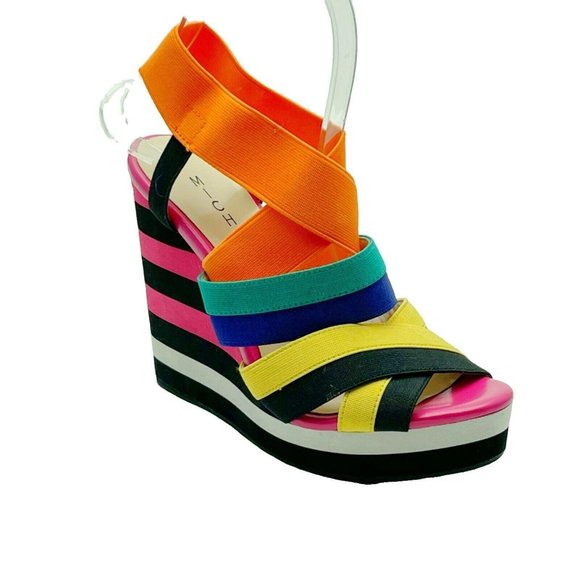 Michael Shoes - MICHAEL Womens Shoes Multi Size 6M Wedge Sandals